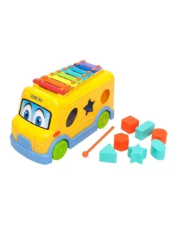 New 🧨 Boley Roo Crew Xylophone School Bus & Shape Sorter ⭐