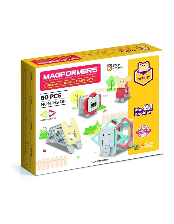 New 𧨠Magformers My First Animal Jumble 60 Set π 3 New 𧨠Magformers My First Animal Jumble 60 Set π