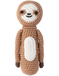 Outlet ❤️ Weegoamigo Crochet Rattle Sleepy Sloth ✨