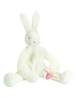 Coupon 💯 Bunnies By The Bay Silly Buddy White Pacifier Holder Toy 🔥