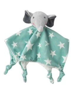 Buy ✔️ The Little Linen Company Elephant Star Lovie/Comforter In Green ⌛