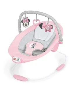 Outlet 🔥 Bright Starts Minnie Mouse Rosy Skies Cradling Bouncer Baby/Infant/Girls 0m ❤️