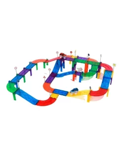 Coupon ⌛ Jenjo Magnetic Car Track Set 108 Piece In Multi 🛒