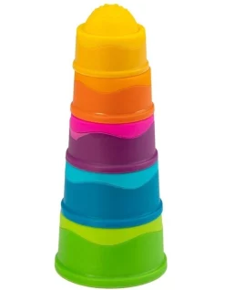 Hot Sale ✨ FAT BRAIN TOY CO. Dimpl Stack For 6m Baby/Infants BPA Free Silicone Stacking Toy 🤩