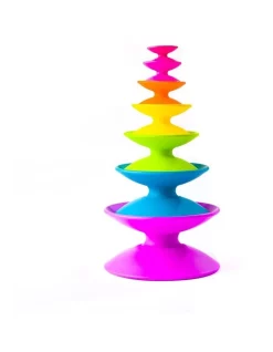 Best Pirce 👏 FAT BRAIN TOY CO. Spoolz For Baby/Infant/Kids 10m-3y Stacking/Roll/Balancing Toys 🎁