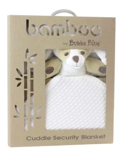 Outlet 👍 Bubba Blue Bamboo Bear Security Blanket White 😍