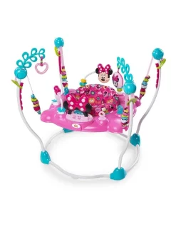 Budget ❤️ Bright Starts Bright Stars Disney Minnie Mouse Jumper WithSounds/Lights/Toys/Tray For Baby ✔️